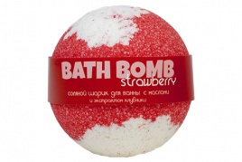 Бурлящие шарики для ванны клубника, 120 гр | Savonry Strawberry Bath Bomb