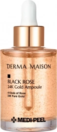 Разглаживающая сыворотка с золотом и экстрактом розы, 95 мл | Medi-Peel Derma Maison Black Rose 24K Gold Ampoule