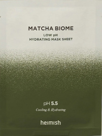 Увлажняющая тканевая маска  с матчей и пробиотиками, 30 мл | Heimish Matcha Biome Low pH Hydrating Mask