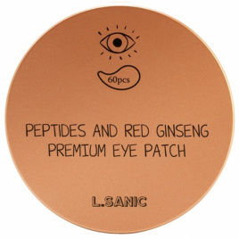 Гидрогелевые патчи с пептидами и красным женьшенем, 60 шт | L.SANIC Peptides/Red Ginseng Premium Eye Patch