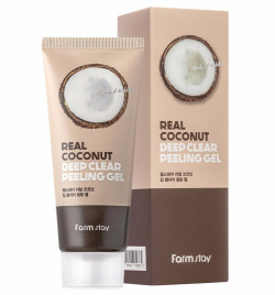 Пилинг-гель отшелушивающий с экстрактом кокоса, 100 мл | FarmStay Real Coconut Deep Clear Peeling Gel