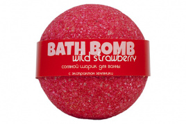 Бурлящие шарики для ванны земляника, 120 гр | Savonry Wild Strawberry Bath Bomb