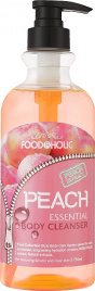 Гель для душа с персиком, 750 мл | FoodaHolic Essential Body Cleanser Peach