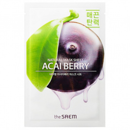 Маска тканевая с экстрактом ягод асаи, 21 мл | THE SAEM Natural Acai Berry Mask Sheet