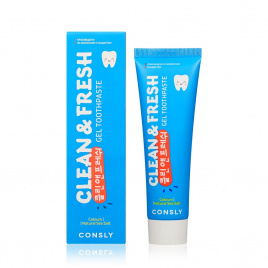 Зубная паста гелевая с кальцием и натуральной морской солью 105 гр | Consly Clean & Fresh Calcium and Natural Sea Salt Gel Toothpaste