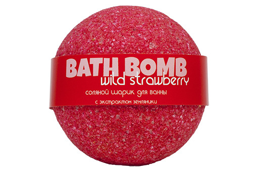 Бурлящие шарики для ванны земляника, 120 гр | Savonry Wild Strawberry Bath Bomb фото 1