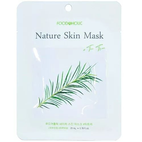 Тканевая маска чайное дерево, 23 мл | FoodaHolic Tea Tree Nature Skin Mask фото 1
