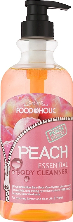Гель для душа с персиком, 750 мл | FoodaHolic Essential Body Cleanser Peach фото 1
