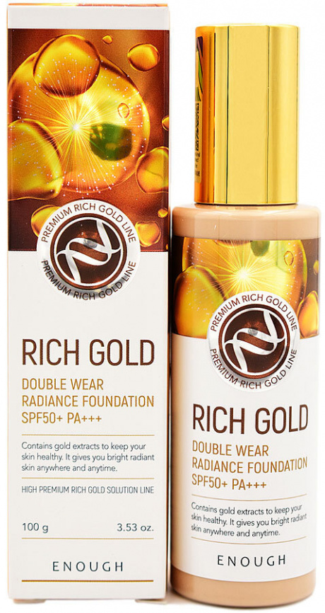 Тональный крем с эффектом сияния, 100 мл | ENOUGH Rich Gold Double Wear Radiance Foundation #13 фото 2