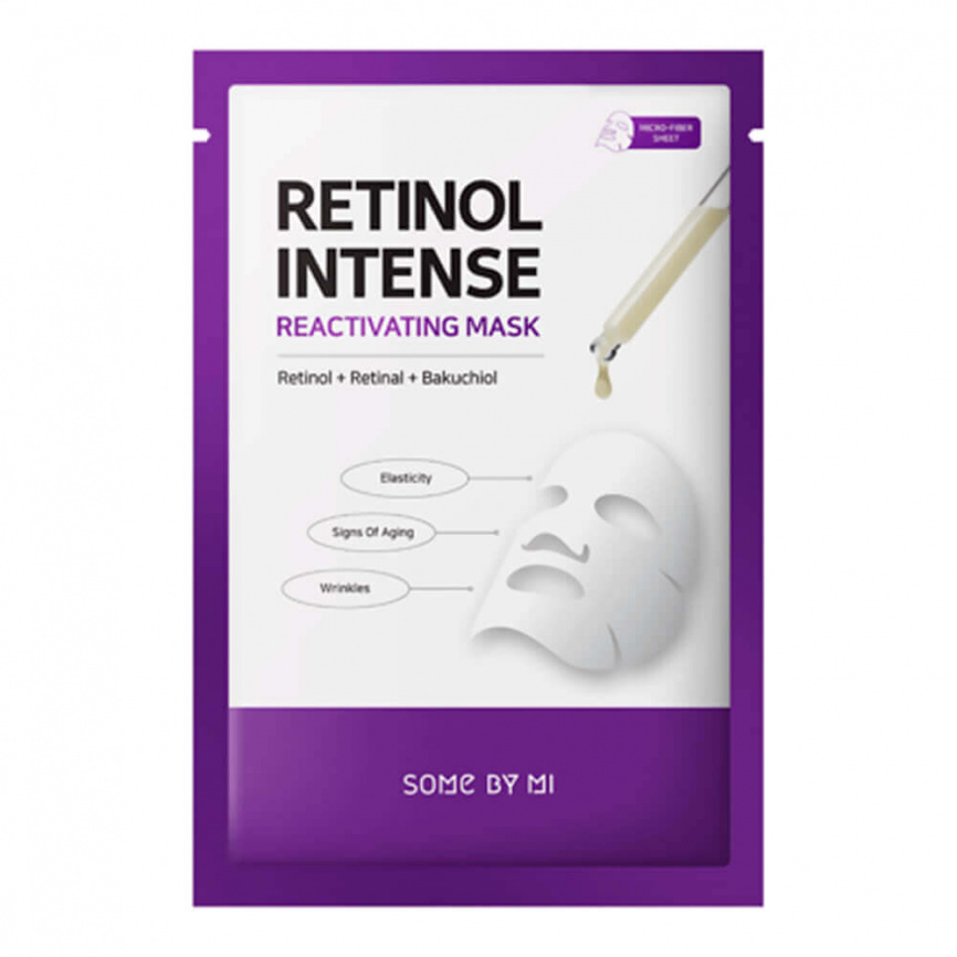 Маска тканевая с ретинолом и бакучиолом, 22 гр | SOME BY MI Retinol Intense Reactivating Mask фото 2