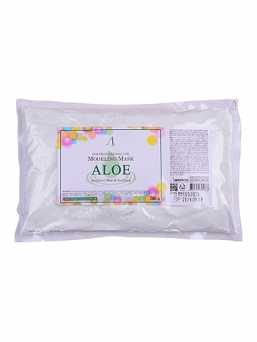 Маска альгинатная с экстрактом алоэ успокаивающая (пакет), 240 гр | ANSKIN Aloe Modeling Mask Refill фото 1