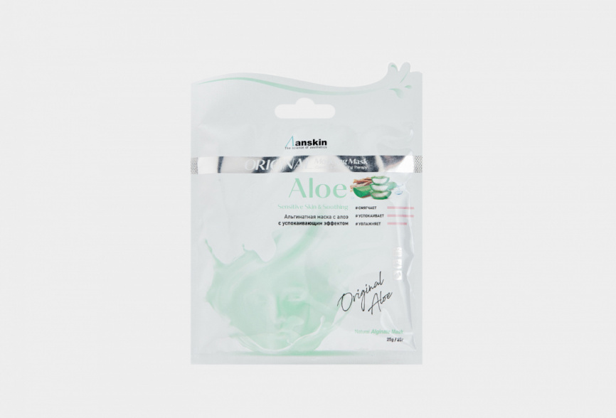Маска альгинатная с экстрактом алоэ успокаивающая (саше), 25 гр | ANSKIN Aloe Modeling Mask фото 2