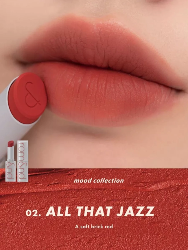 Помада для губ матовая 02, 3 гр | ROM&ND Zero Matte Lipstick 02 All That Jazz фото 2