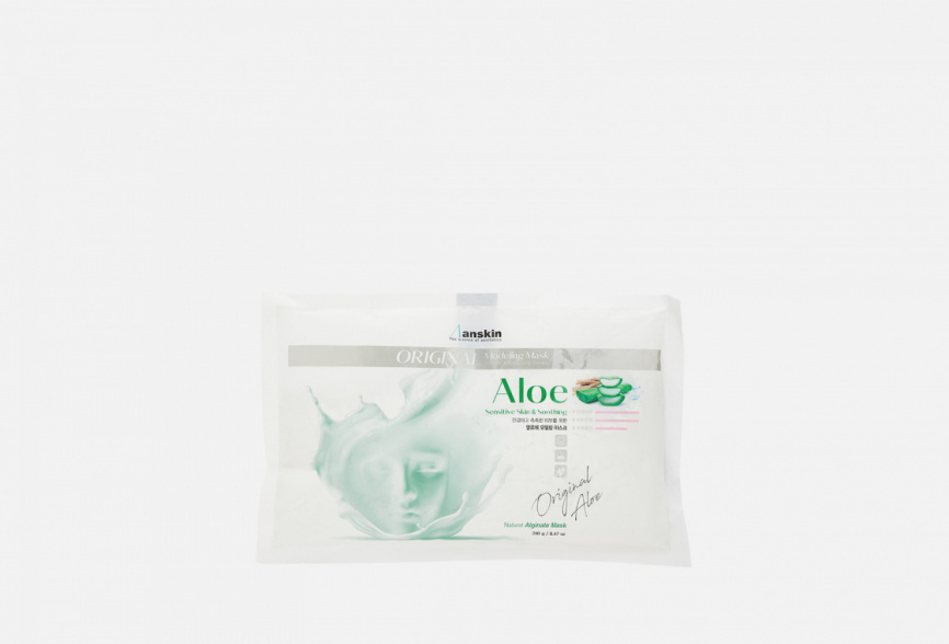 Маска альгинатная с экстрактом алоэ успокаивающая (пакет), 240 гр | ANSKIN Aloe Modeling Mask Refill фото 2