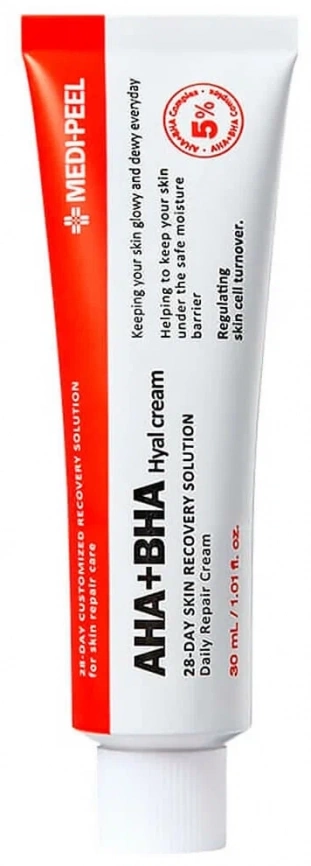 Регенерирующий крем с кислотами, 30 мл | Medi-Peel AHA BHA Hyal Cream 28 Days фото 1