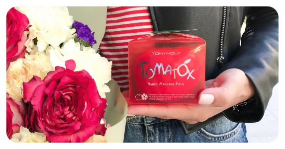 Осветляющая и выводящая токсины маска Tomatox Magic White Massage Pack